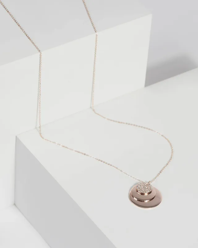 Rose Gold Triple Pendant Necklace sold by Collete Hayman