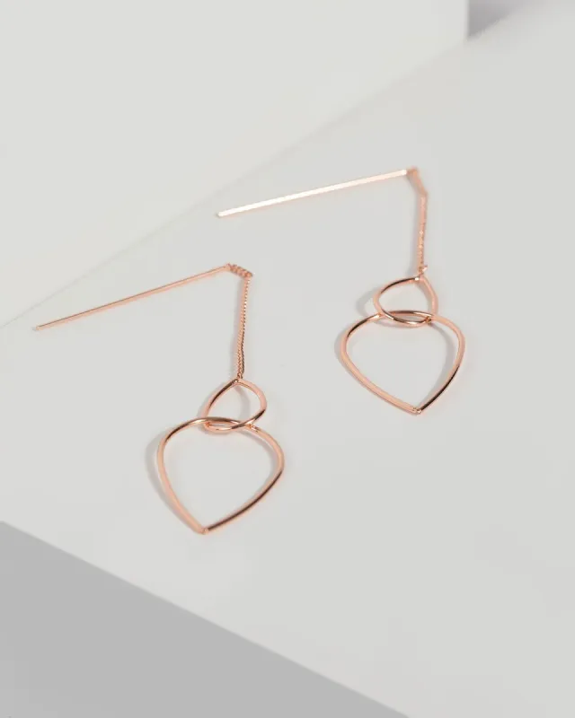 Rose Gold Fine Chain Tear Drop Earrings sold by Collete Hayman