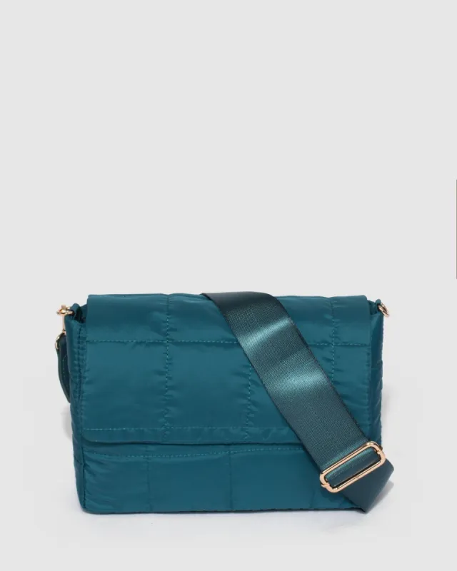 Blue Halia Quilt Crossbody Bag sold by Collete Hayman