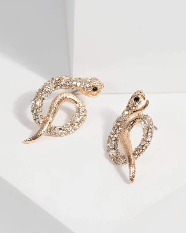 Crystal Snake Stud Earrings sold by Collete Hayman