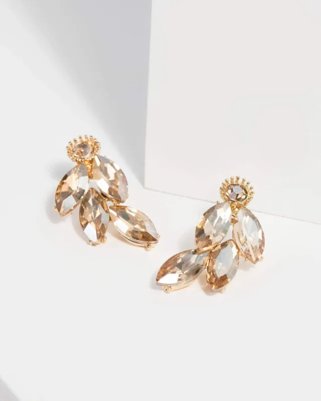 Crystal Clustered Stud Earrings sold by Collete Hayman