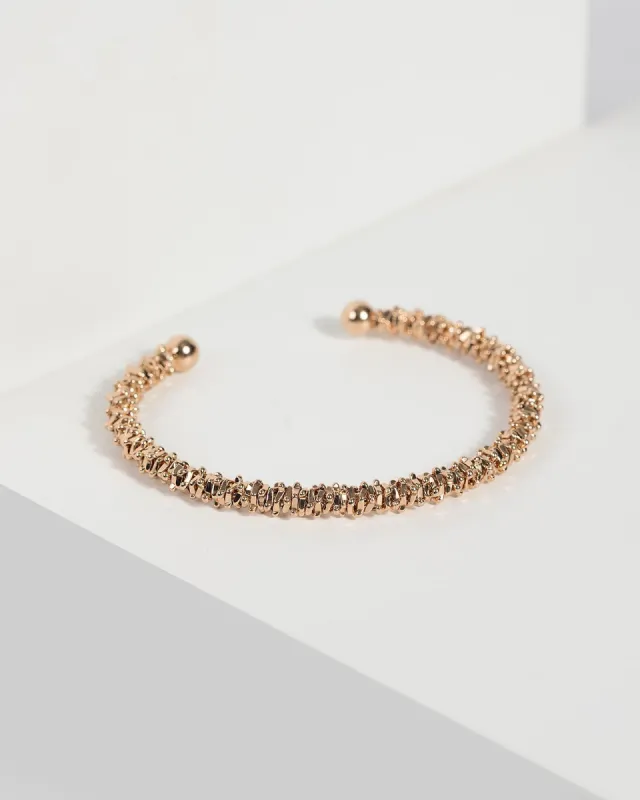 Gold Textured Wrist Bracelet sold by Collete Hayman