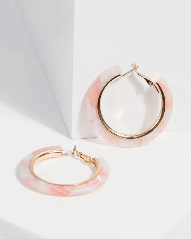 Multi Metal and Acrylic Hoop Earrings sold by Collete Hayman