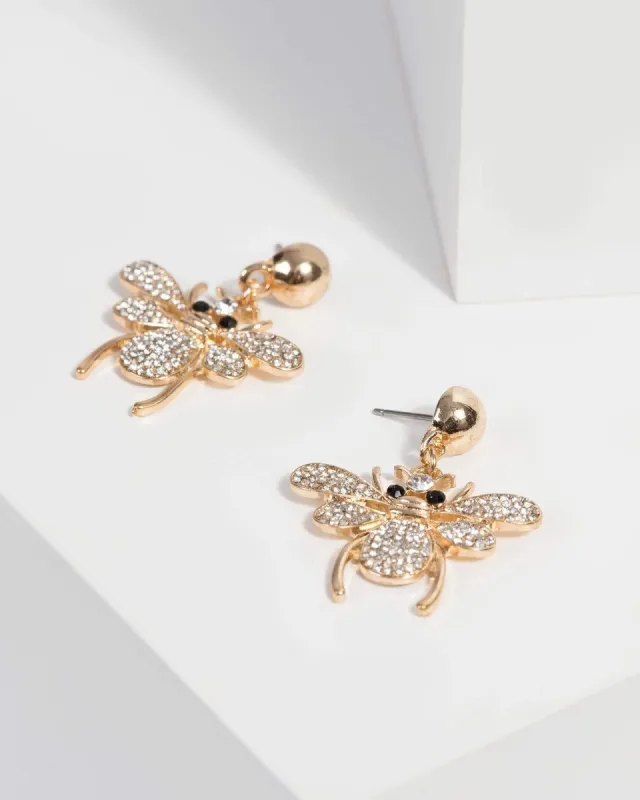 Bug Diamante Drop Earrings sold by Collete Hayman