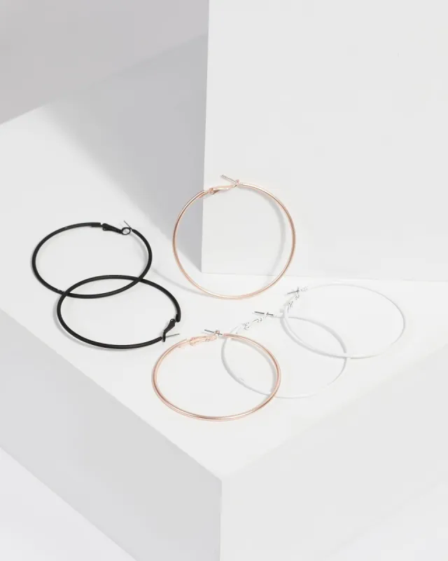 Multi Matte Hoop Earrings sold by Collete Hayman