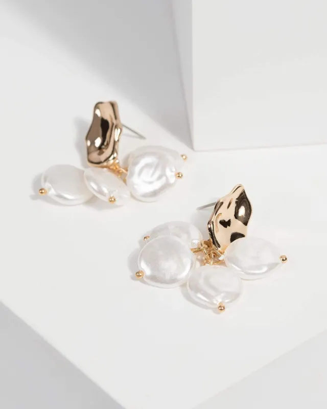 Pearl Beaded Drop Earrings sold by Collete Hayman