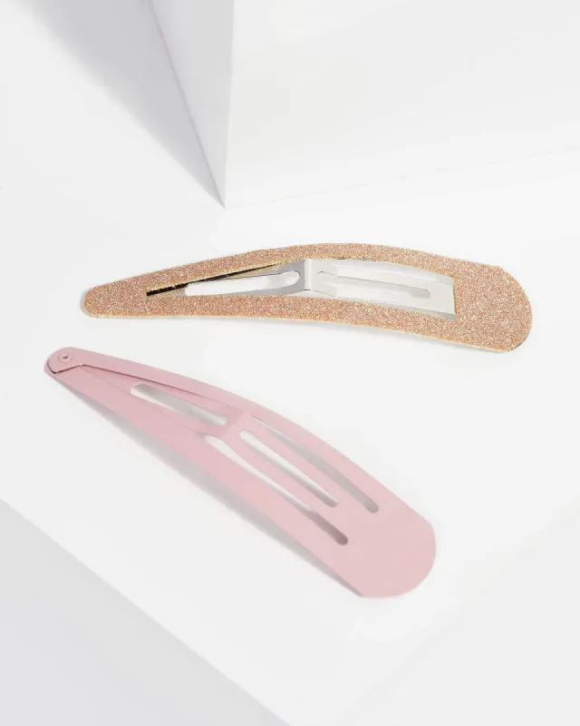 Multi Colour Glitter Pointed Hair Clips sold by Collete Hayman