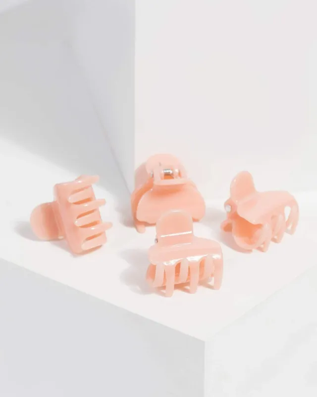 Pink Mini Claw Hair Clips sold by Collete Hayman