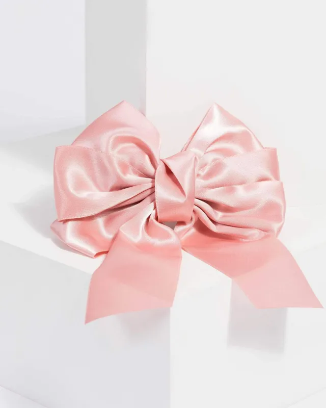 Pink Large Bow Hair Clip sold by Collete Hayman