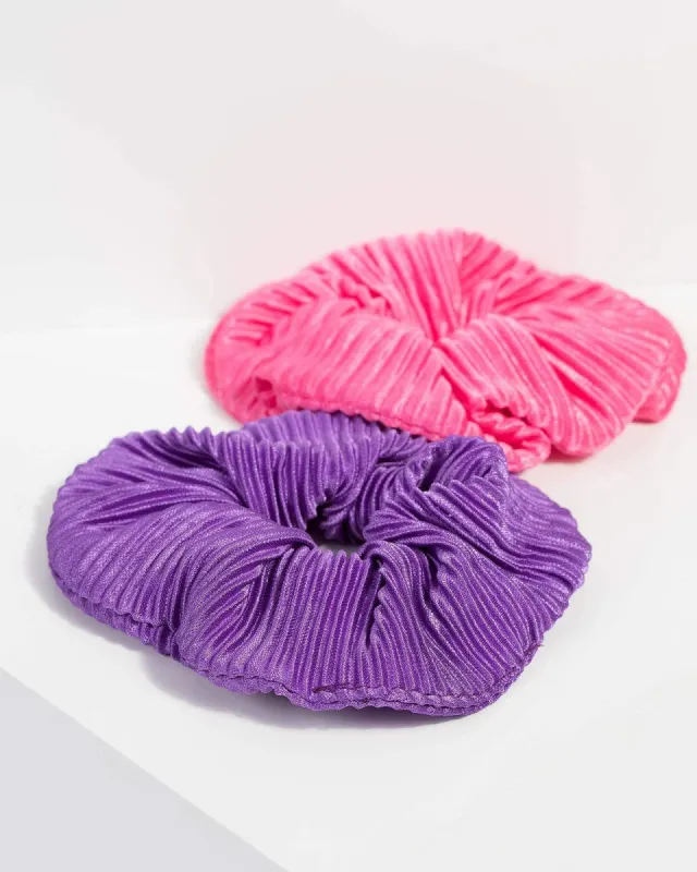 Purple Ribbed Scrunchies sold by Collete Hayman