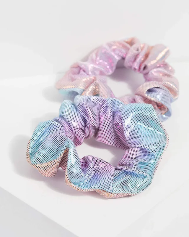 Multi Colour Small Metallic Scrunchies sold by Collete Hayman