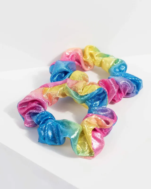 Rainbow Small Metallic Scrunchies sold by Collete Hayman