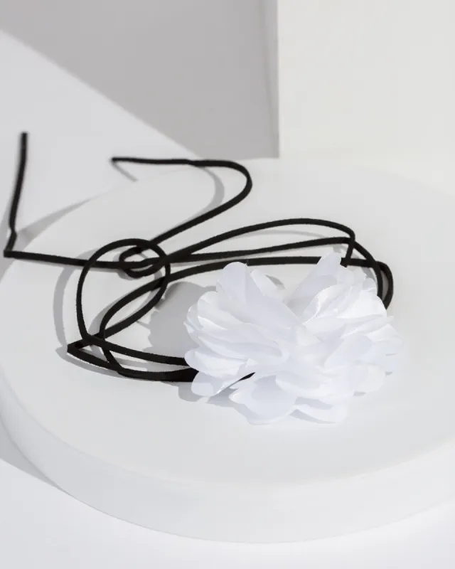 White Flower Choker Necklace sold by Collete Hayman