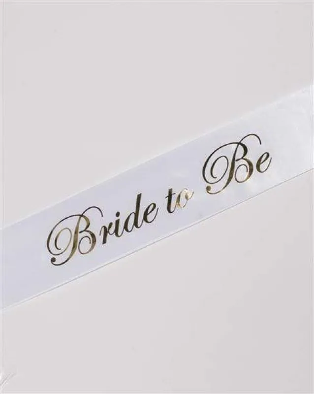 White Bride To Be Bridal Party Sash sold by Collete Hayman