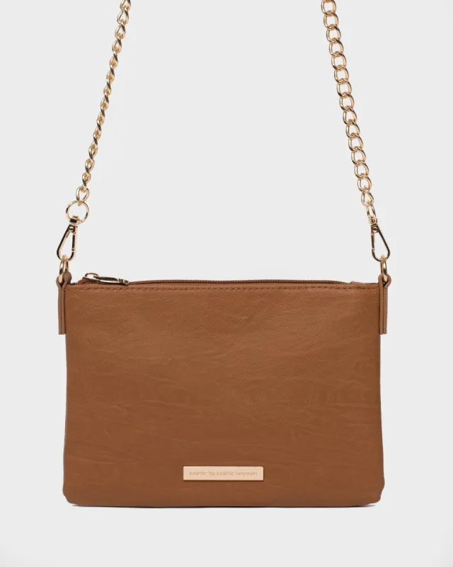 Tan Peta Chain Crossbody Bag sold by Collete Hayman