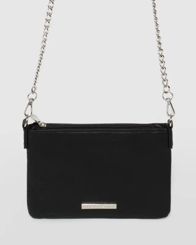 Black Peta Chain Crossbody Bag sold by Collete Hayman