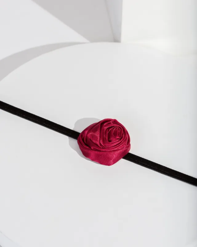 Red Rose Choker Necklace sold by Collete Hayman