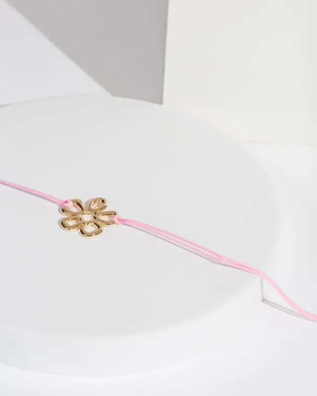 Pink Rope Flower Choker Necklace sold by Collete Hayman