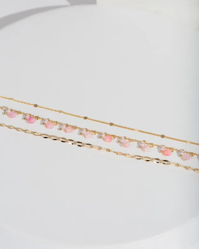 Gold Stone Choker Necklace Pack sold by Collete Hayman