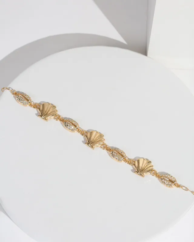 Gold Shell Choker Necklace sold by Collete Hayman