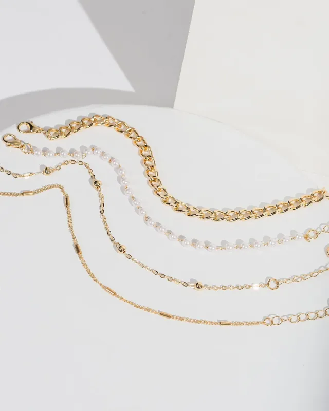 Gold Chain Bracelet Pack sold by Collete Hayman