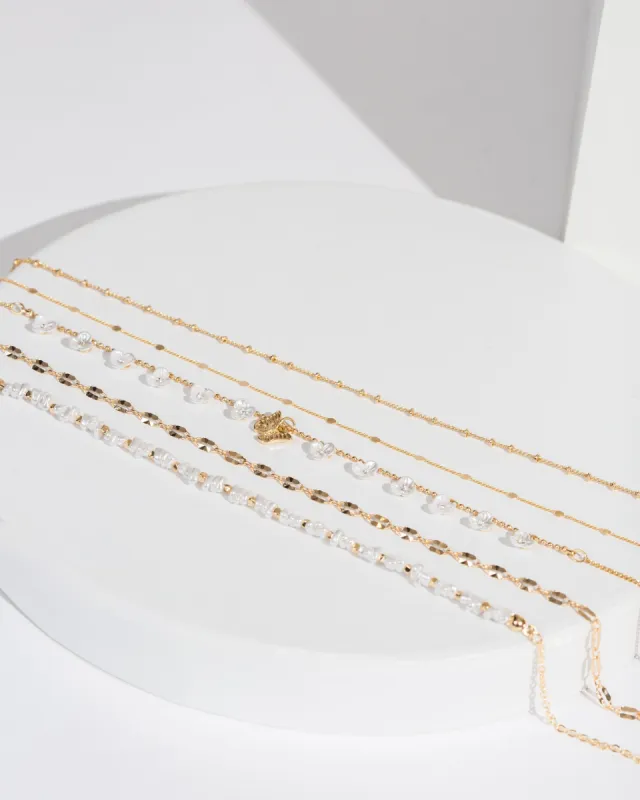 Gold Butterfly Choker Necklace Pack sold by Collete Hayman