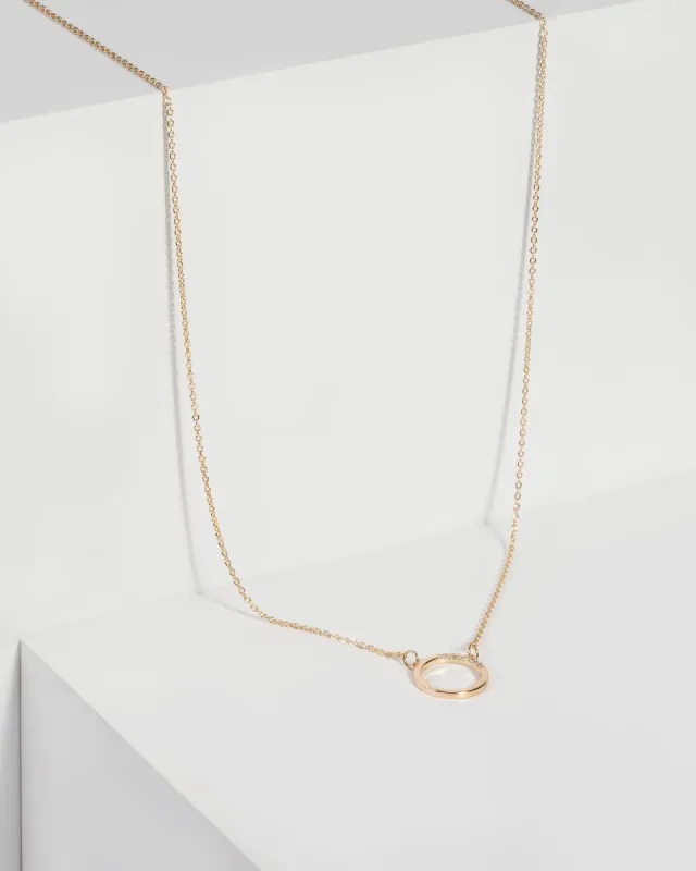 Gold Fine Circle Pendant Necklace sold by Collete Hayman