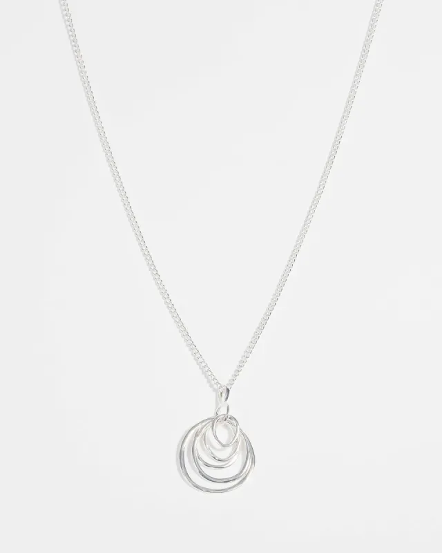 Silver Multi Organic Disc Drop Necklace sold by Collete Hayman