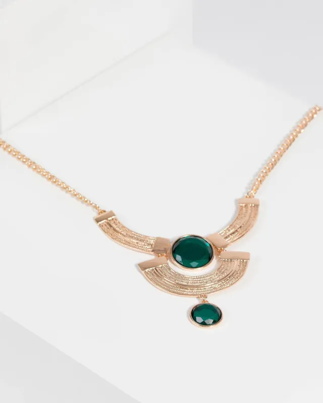 Emerald Curve Stone Necklace sold by Collete Hayman