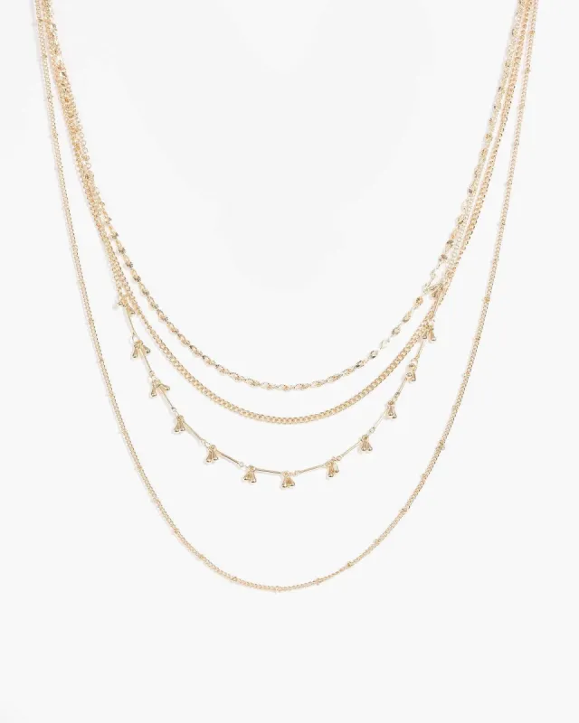 Gold Multi Layered Fine Chain Necklace sold by Collete Hayman