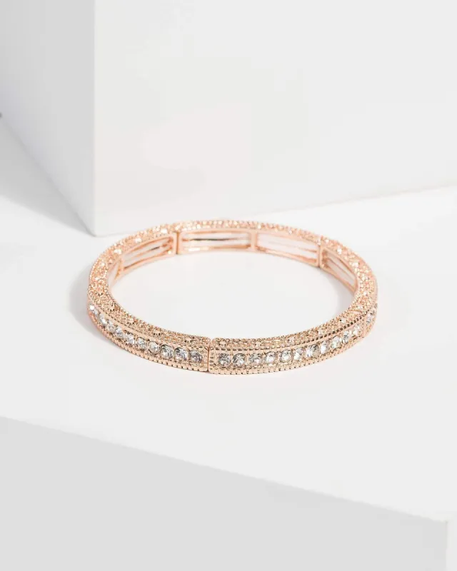 Crystal Textured Bangle Bracelet sold by Collete Hayman