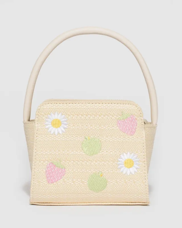 Ivory Tully Weave Crossbody Bag sold by Collete Hayman