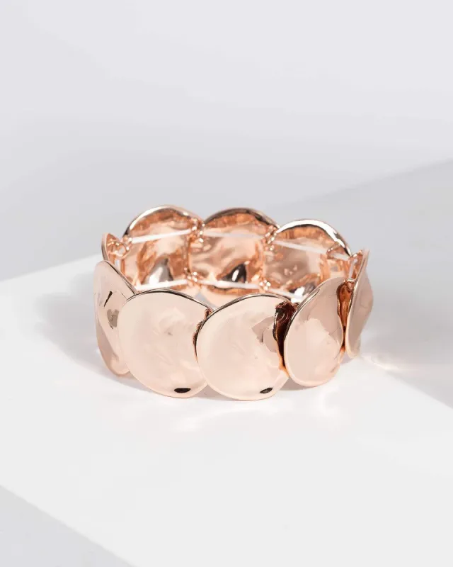 Rose Gold Organic Stretch Bracelet sold by Collete Hayman