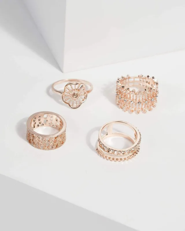 Rose Gold Filigree Ring Set sold by Collete Hayman