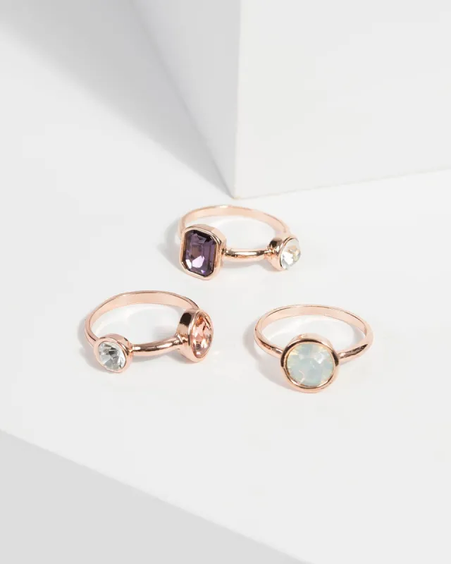 Multi Coloured Stone Ring Set sold by Collete Hayman