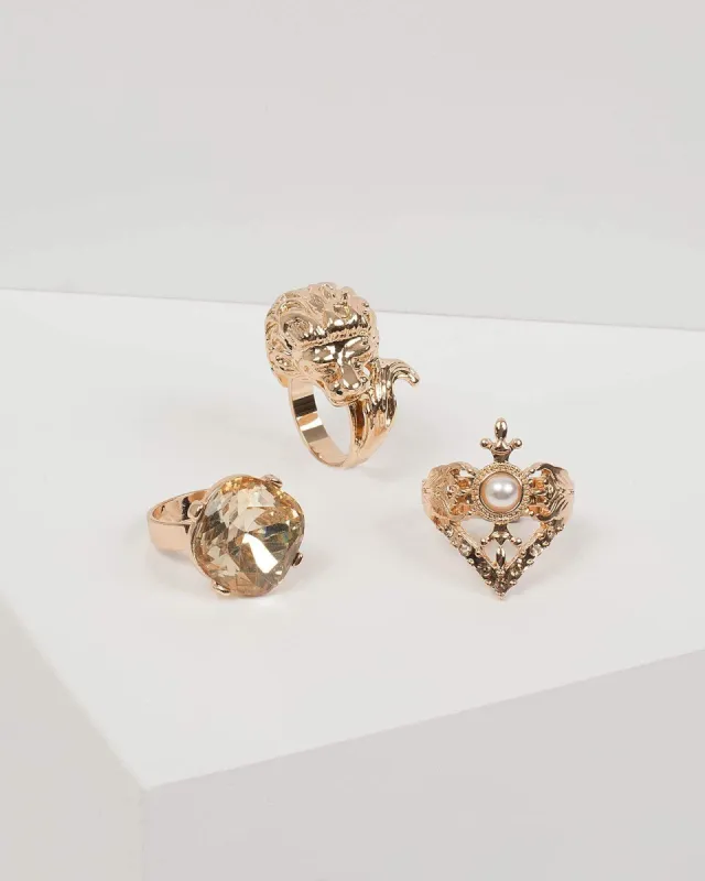 Multi Colour Cocktail Ring Set sold by Collete Hayman