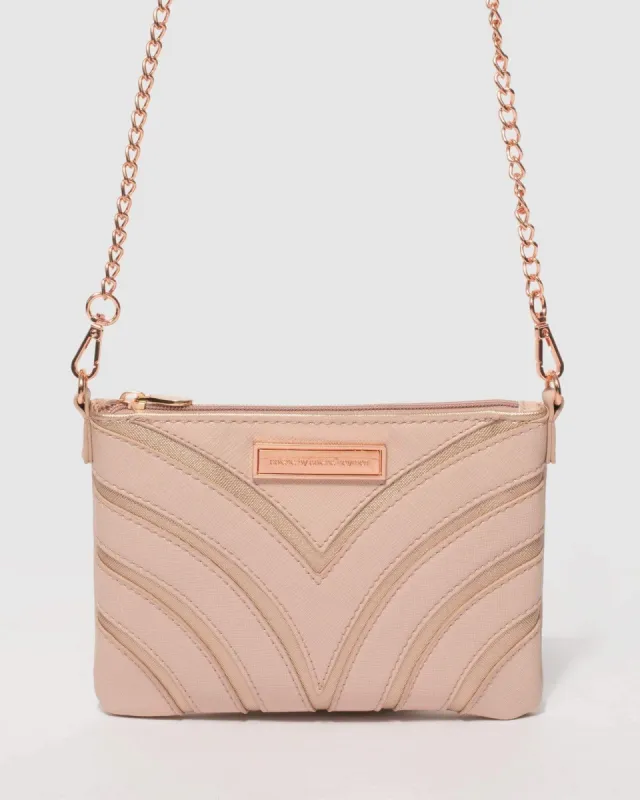 Pink Peta Panel Crossbody Bag sold by Collete Hayman