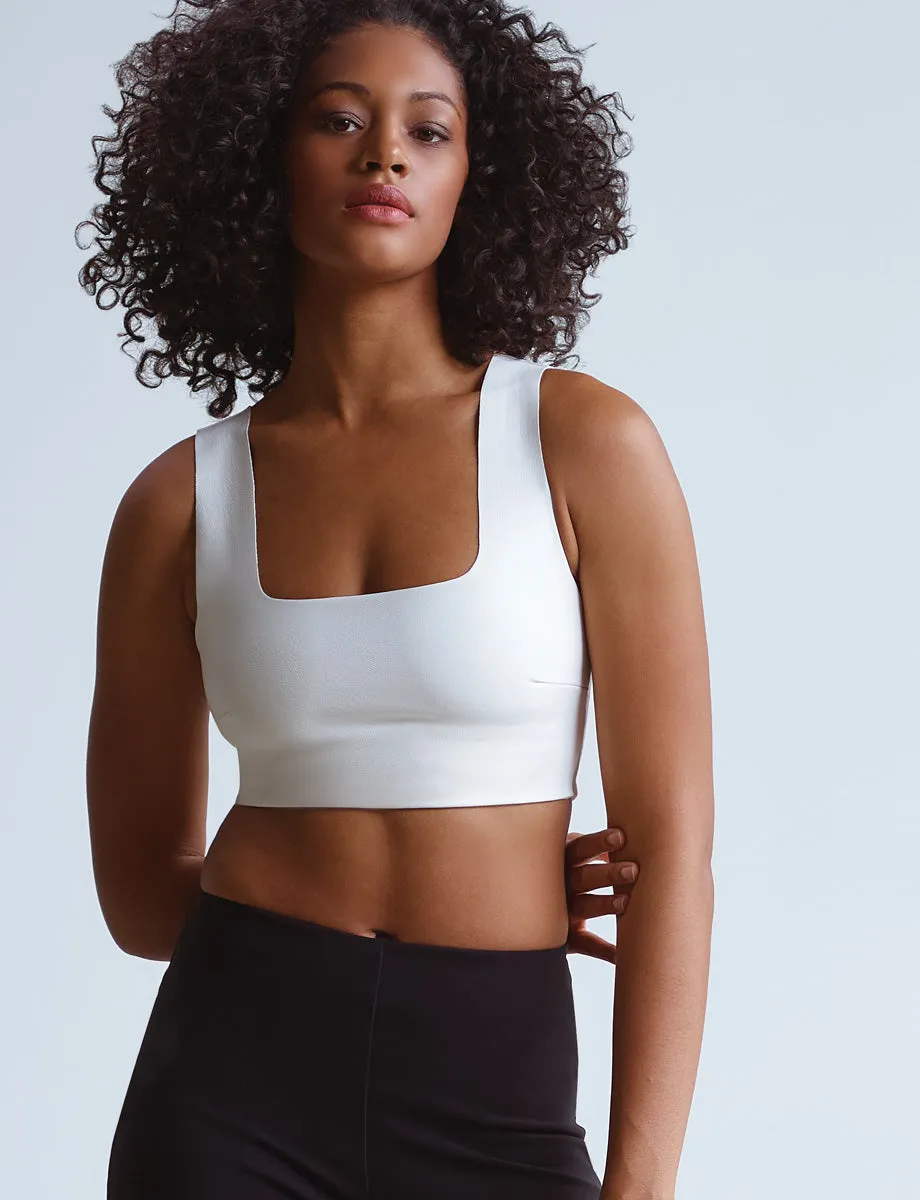 Faux Leather Squareneck Crop Top sold by Commando product image thumbnail 5