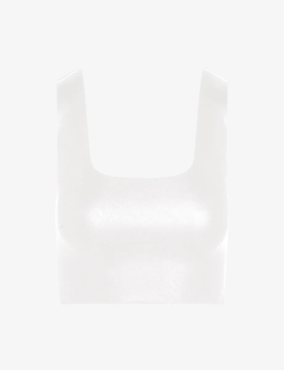 Faux Leather Squareneck Crop Top sold by Commando product image thumbnail 4