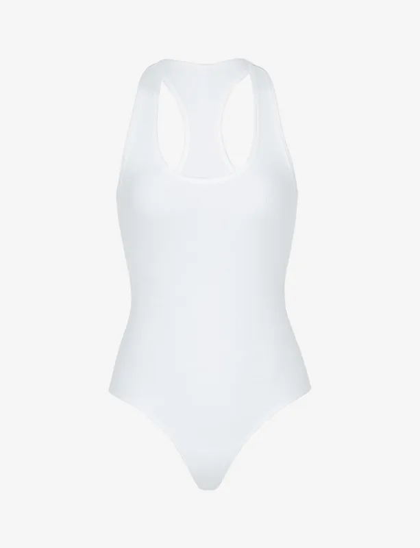 Luxury Rib Racerback Tank Bodysuit sold by Commando