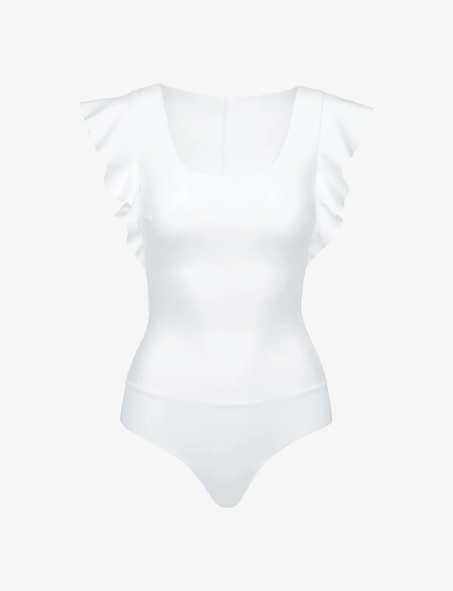 Neoprene Squareneck Ruffle Bodysuit sold by Commando product image thumbnail 4
