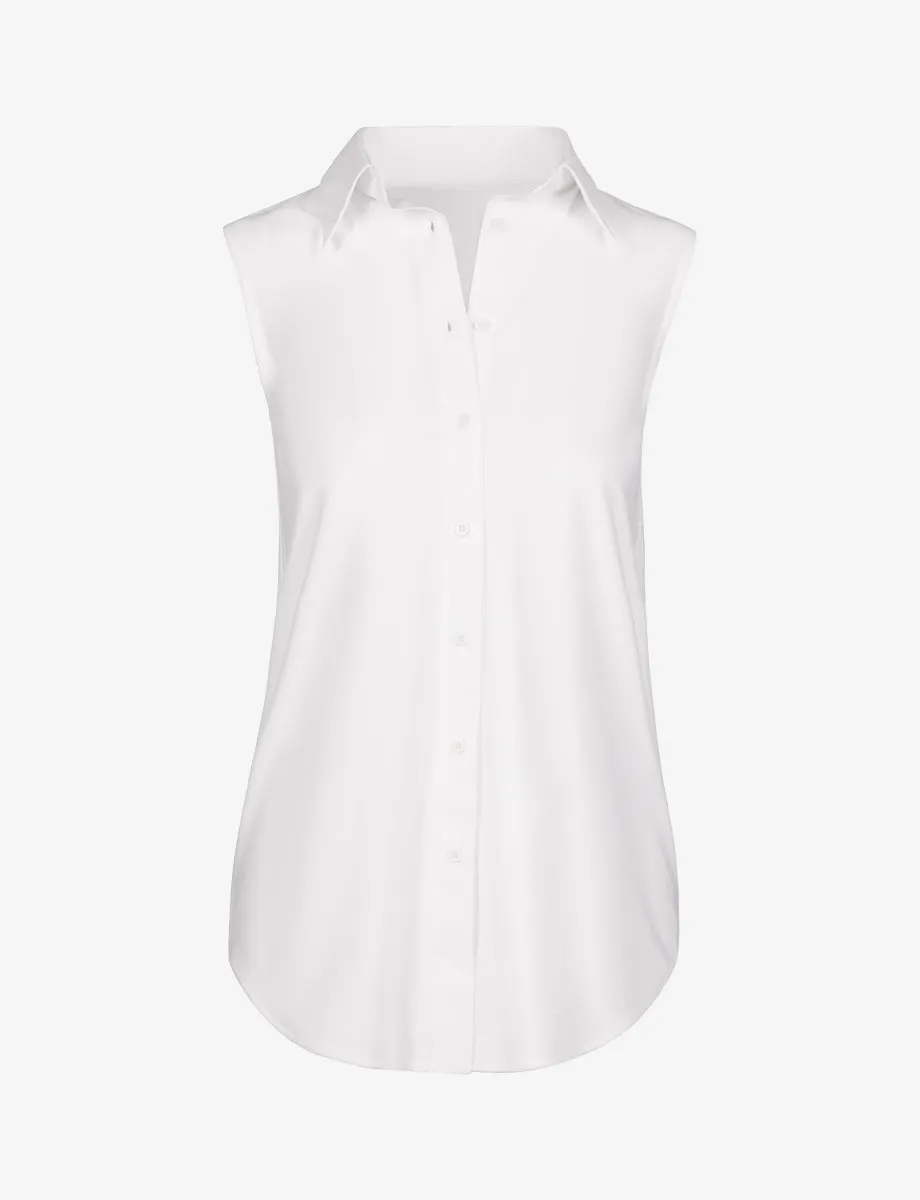 Classic Sleeveless Oversized Button Down Shirt sold by Commando product image thumbnail 4