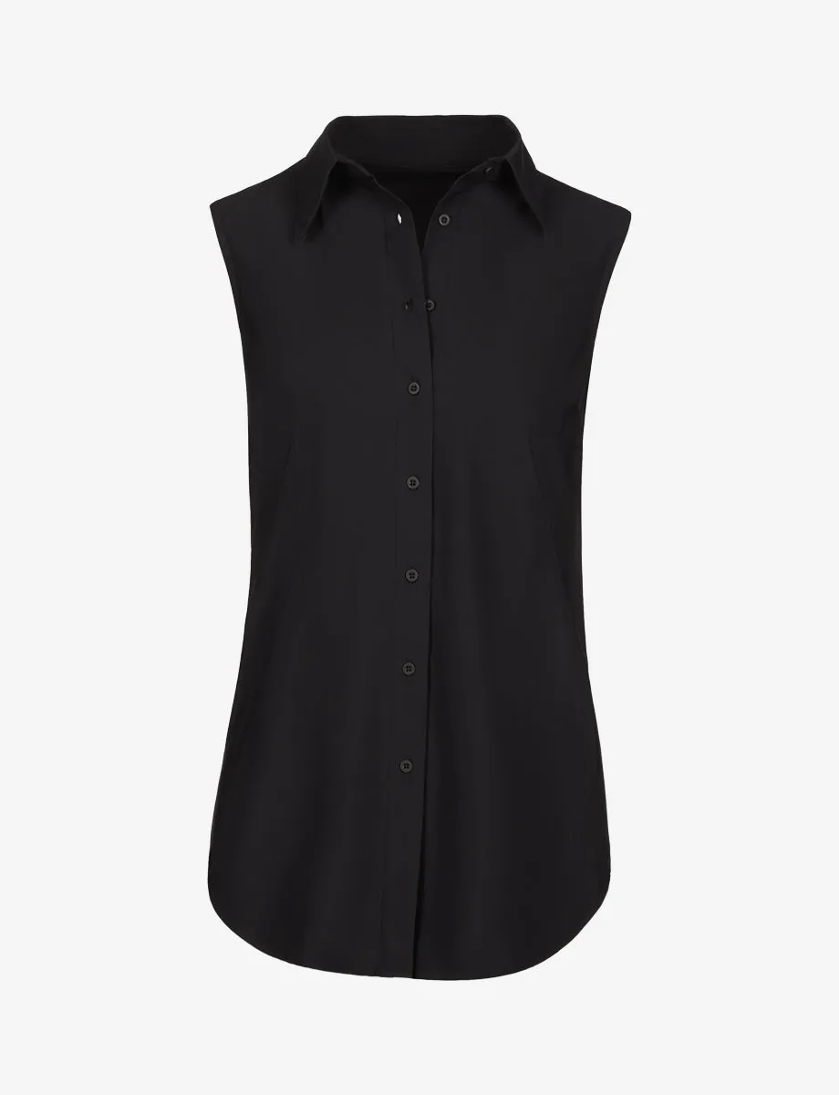 Classic Sleeveless Oversized Button Down Shirt sold by Commando