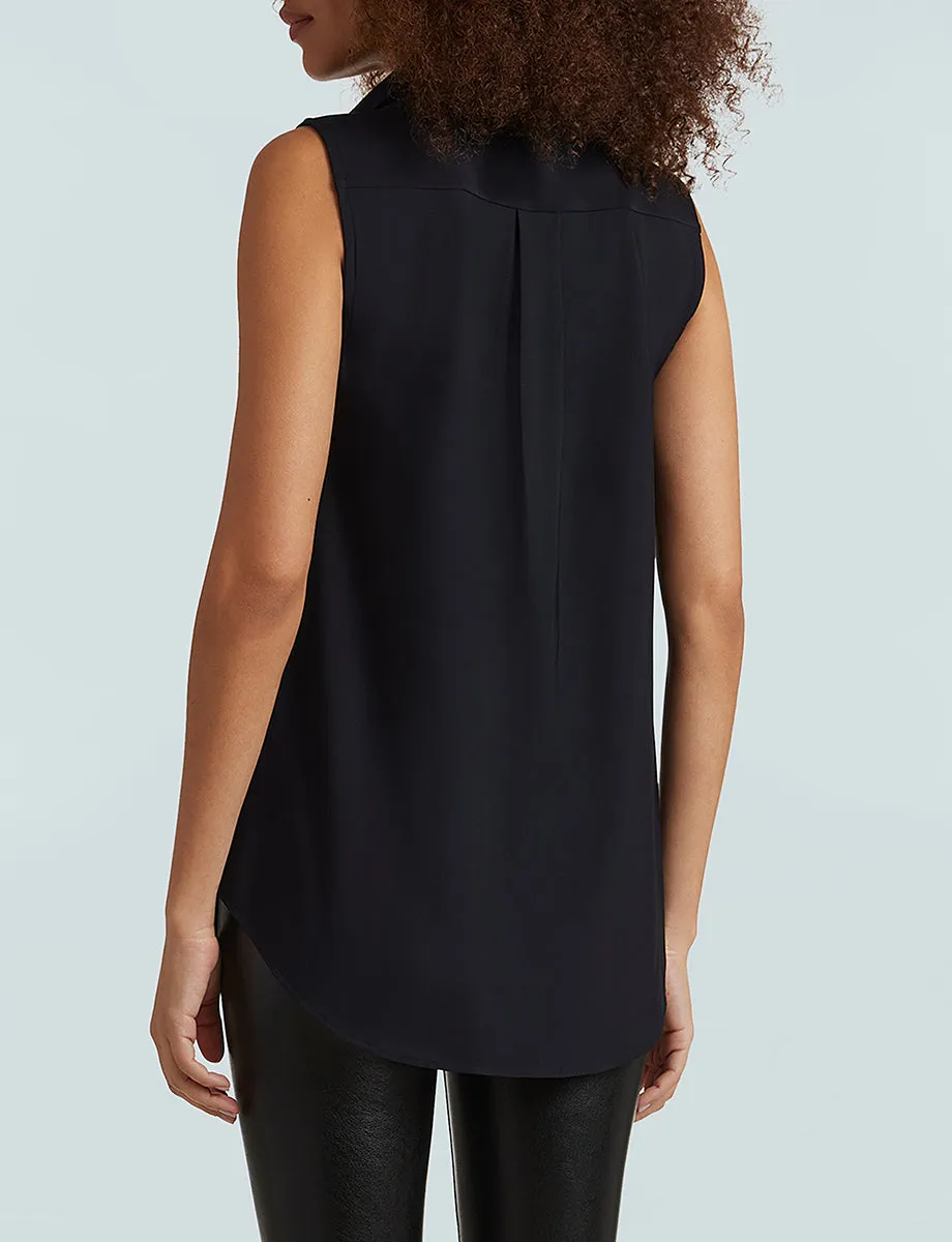 Classic Sleeveless Oversized Button Down Shirt sold by Commando product image thumbnail 3
