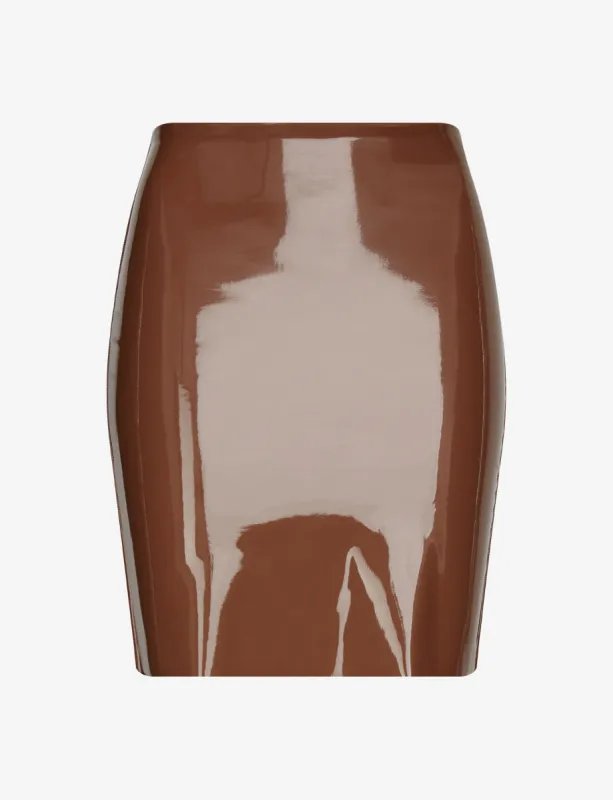 Faux Patent Leather Mini Skirt sold by Commando