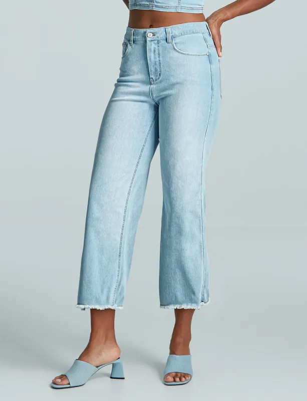 Do It All Denim™ High-Rise Cropped Wide Leg sold by Commando
