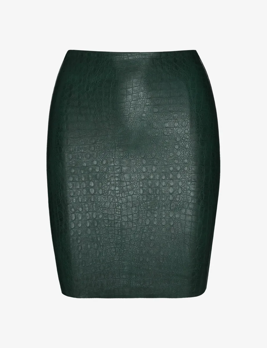 Faux Leather Animal Mini Skirt sold by Commando product image thumbnail 4