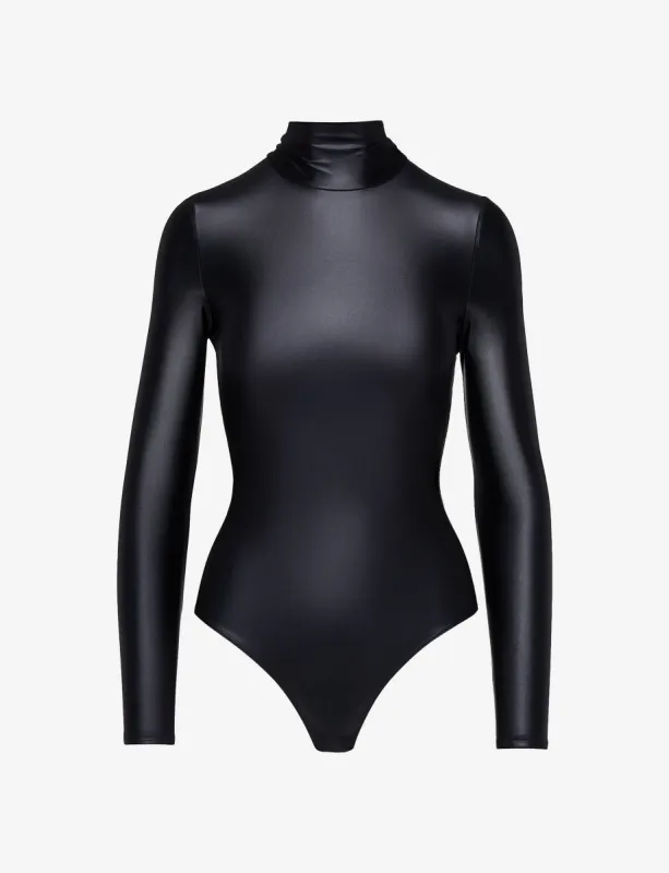 Matte Metallic Turtleneck Bodysuit sold by Commando