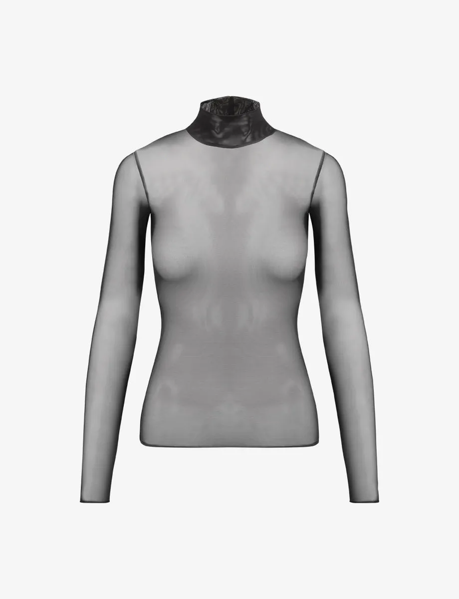 Chic Mesh Long Sleeve Turtleneck sold by Commando