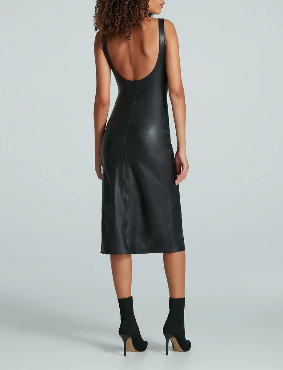 Faux Leather Midi Tank Dress sold by Commando product image thumbnail 3